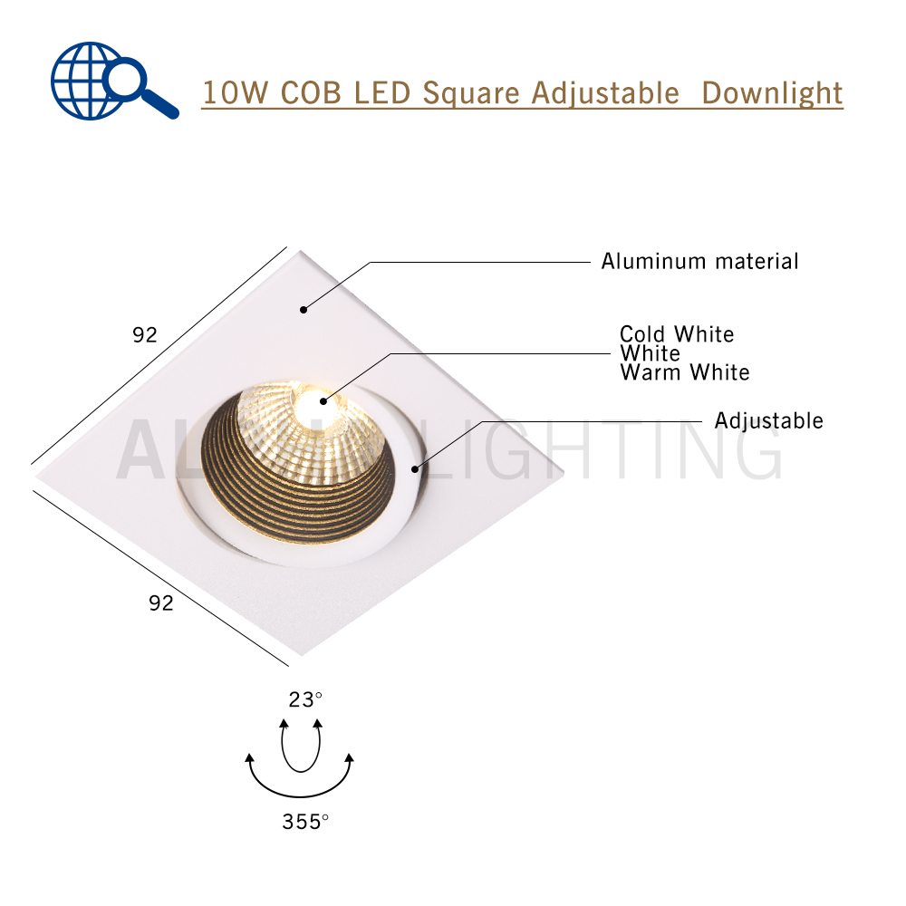 10w-cob-led-square-adjustable-downlight