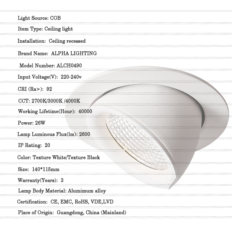 ceiling recessed LED downlight