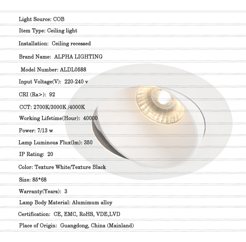 LED embedded commercial spotlight