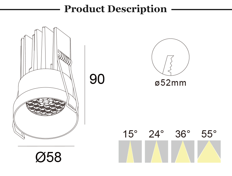 commercial office minimalist downlight