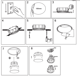 The installation of different LED light