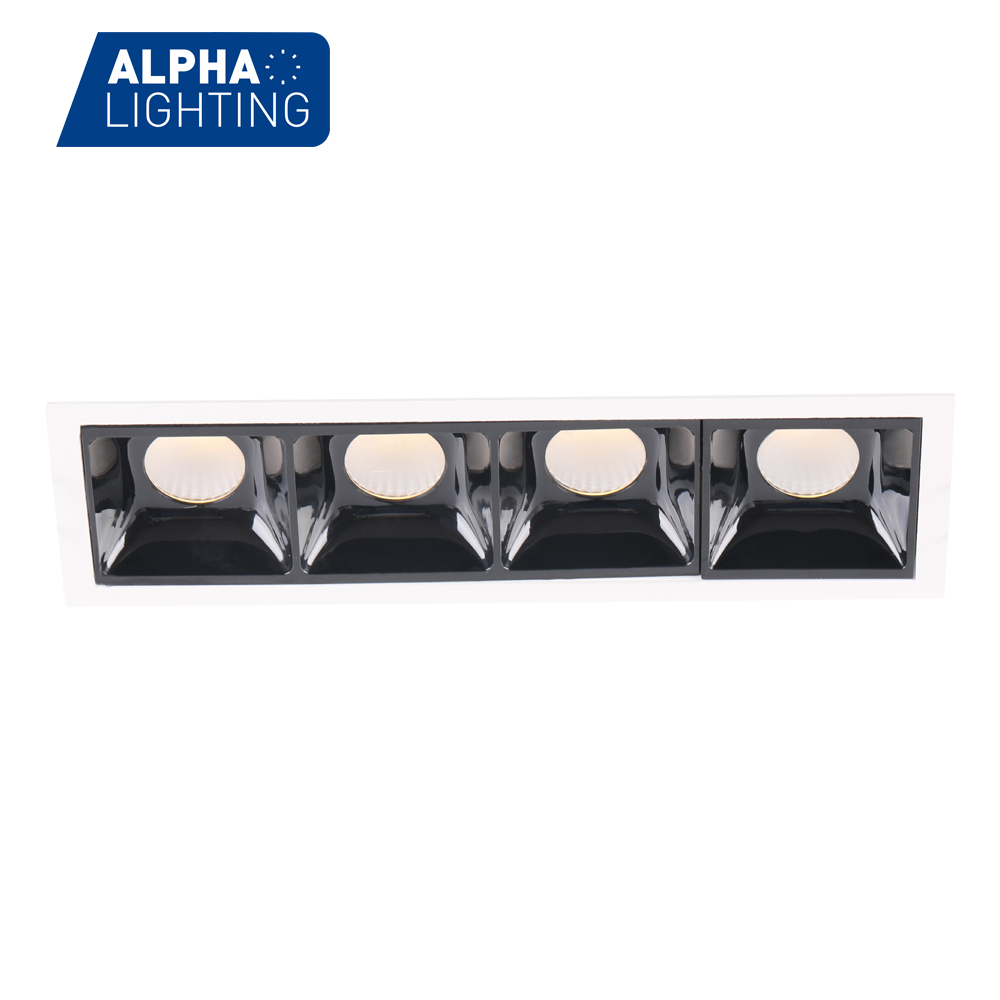 22W Aluminum Four Head High Brightness LED Ceiling Recessed Downlight