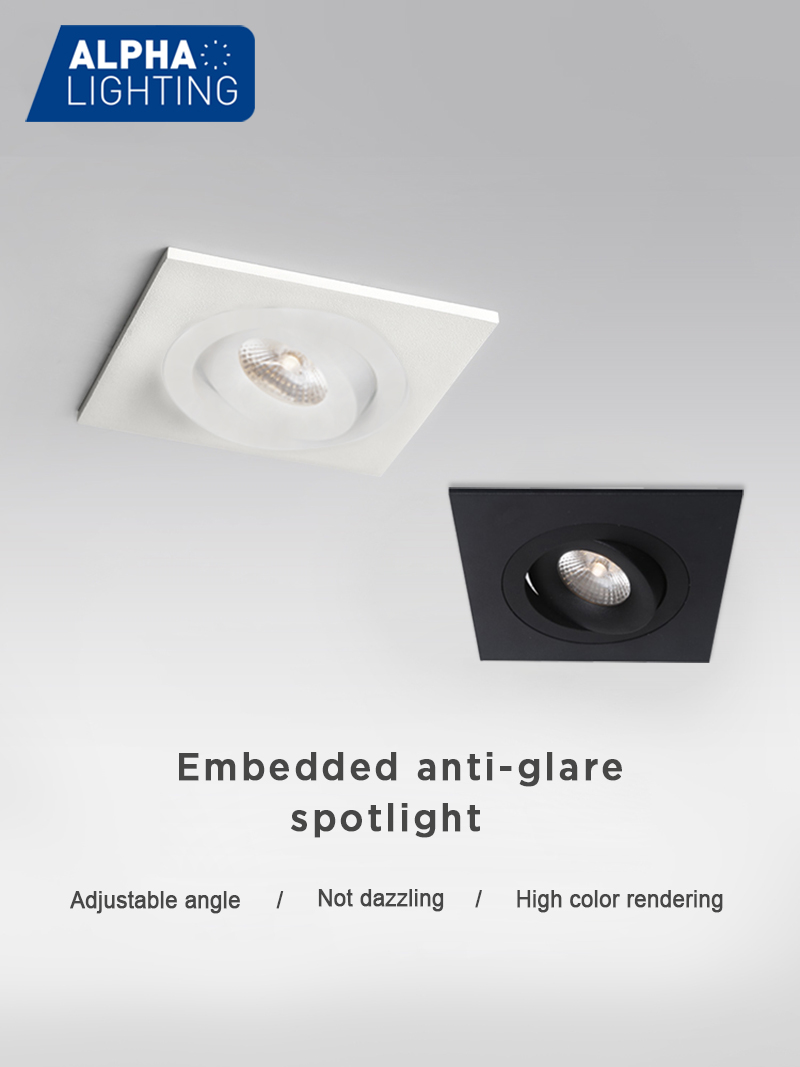 Modern square adjustable IP54 10w ceiling recessed led spot light