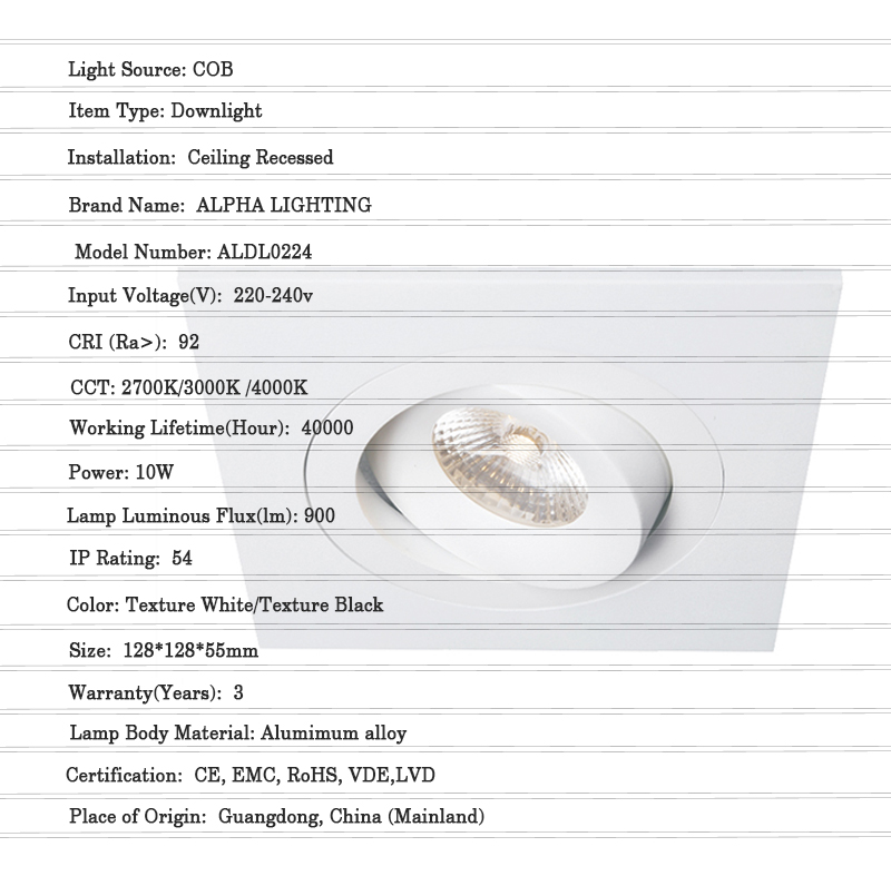 ceiling recessed led spot light