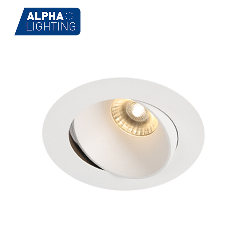 Anti-glare IP20 indoor adjustable angle LED embedded commercial spotlight