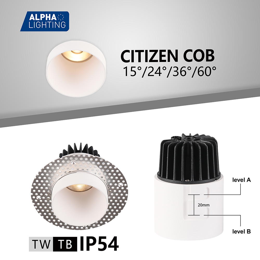 Trimless COB Led Downlights
