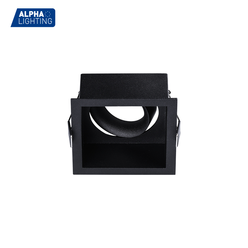 ALDH0112 – GU10 Series black square Gu10 downlight housing