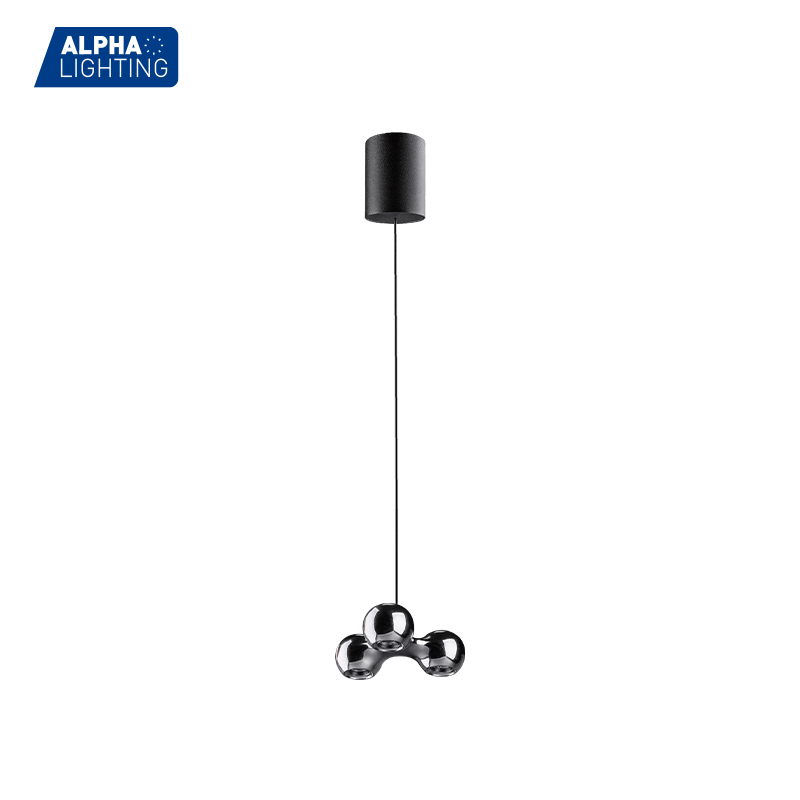 ALPH0081 – ZOOM Series chrome pendant light black pendant light